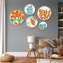 Wallity Yats-01 Conjunto de 5 Cuadros Decorativos Multicolor
